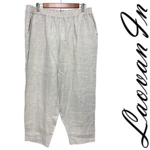 Laovanln 100% Linen Tapered Ankle Pants Sz: XXL -NWT